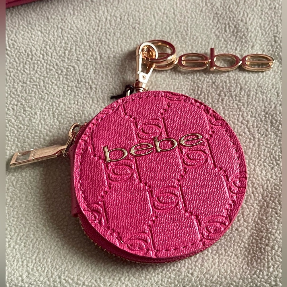 Bebe Pink Structured Tote Bag with Embossed Design - Picture 6 of 11